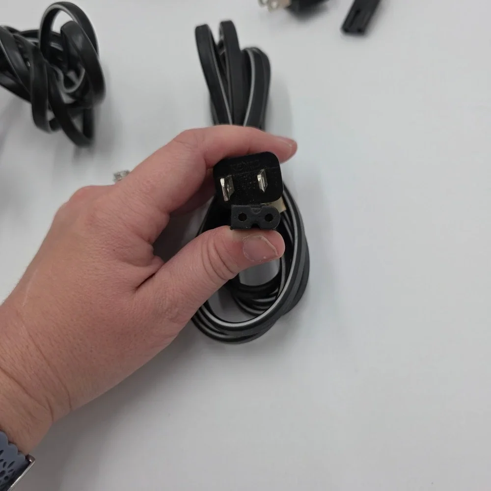 Lot of 6 PC Laptop‎ Power Cord Cables 3 Prong IEC C13 C5 C7 Connectors